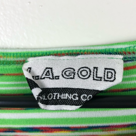 Vintage L.A Gold Stripe Crop Top - Picture 4 of 4